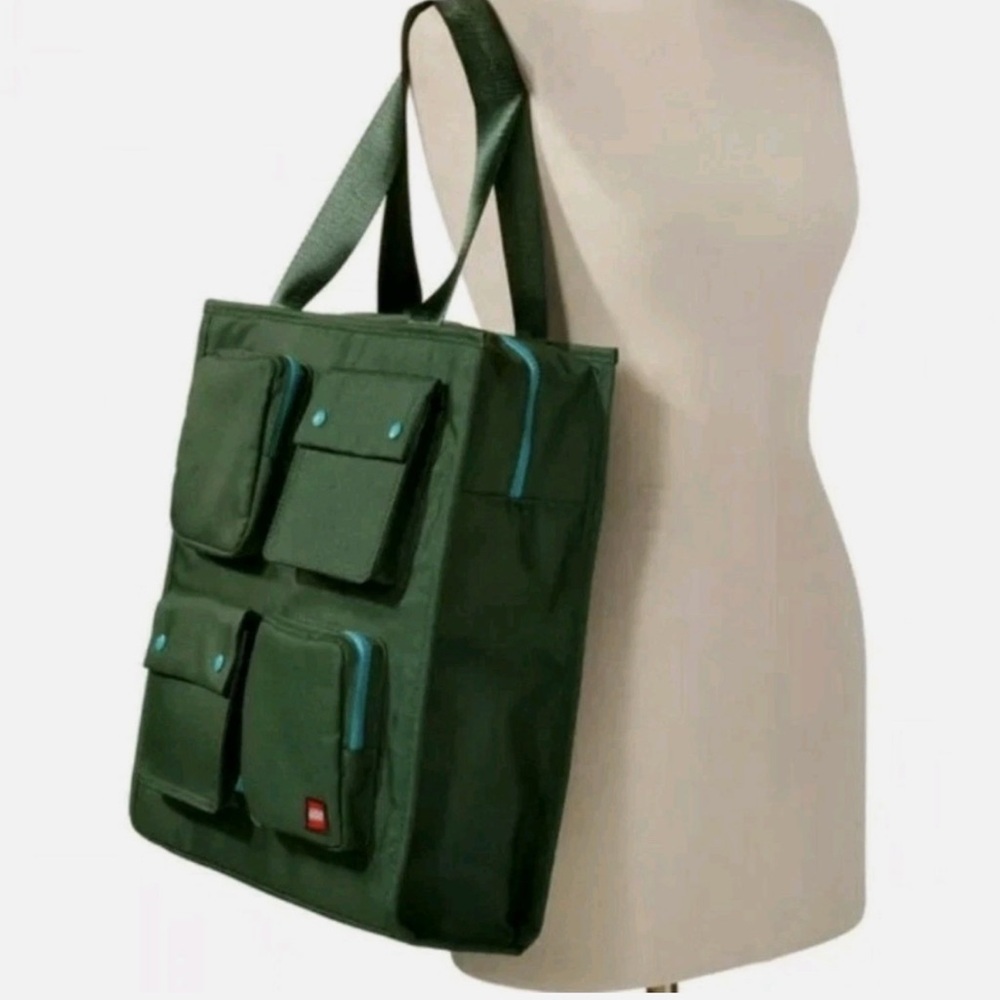 LEGO Collection x Target Weekender Tote Utility Pocket Bag Army Green Zipper